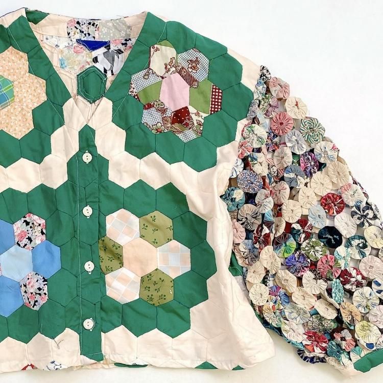 vintage fabric ヴィンテージ生地使用 サロペット パッチワーク柄 vintage fabric ヴィンテージ生地使用 サロペット パッチワーク柄