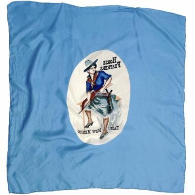  VINTAGE silk scarf "Mexican women"