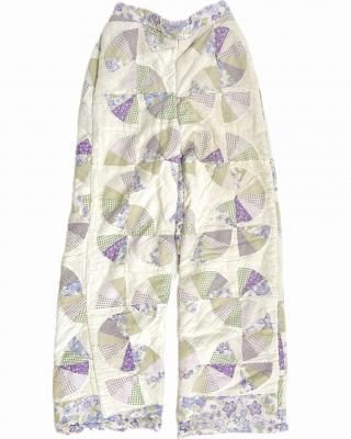 "Upcycle" VINTAGE quilt fabric easy pants
