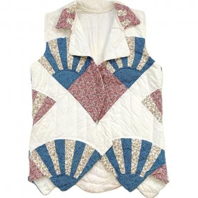 "Upcycle" VINTAGE fabric embroidery vest