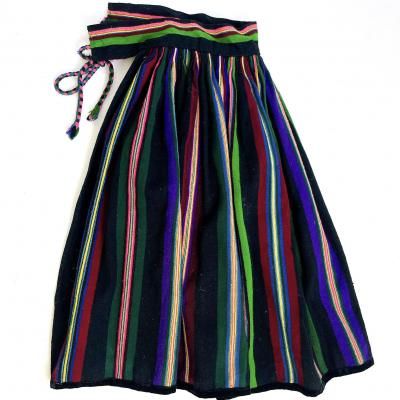 70's VINTAGE mexican wool stripe apron

