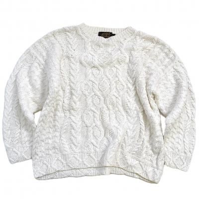 80~90s VINTAGE Cotton cable knit "Eddie Bauer"