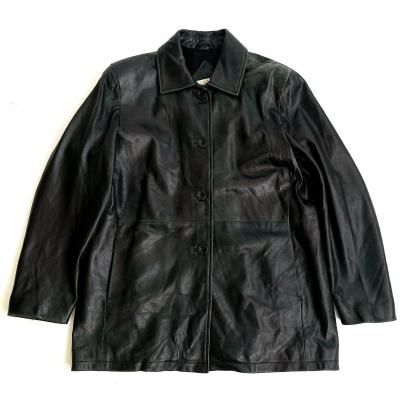 VINTAGE Leather half coat "sequence"