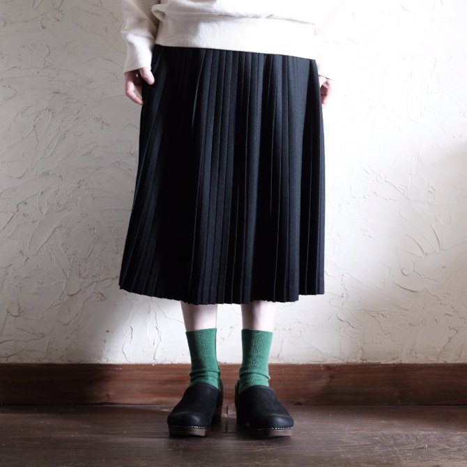 Charpentier de Vaisseau / Pleated Skirt Wool Narrow ウールナロー