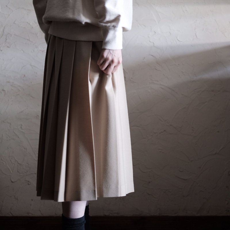 Charpentier de Vaisseau / ウールプリーツスカート Beige FRASCO