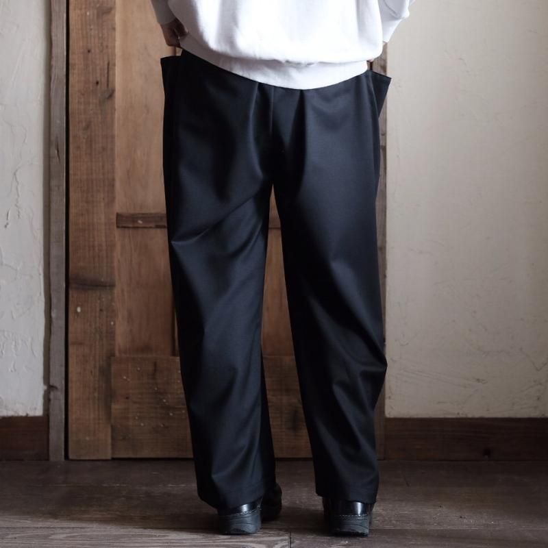 Charpentier de Vaisseau /SS Ball Wool Easy Wide Pants BK