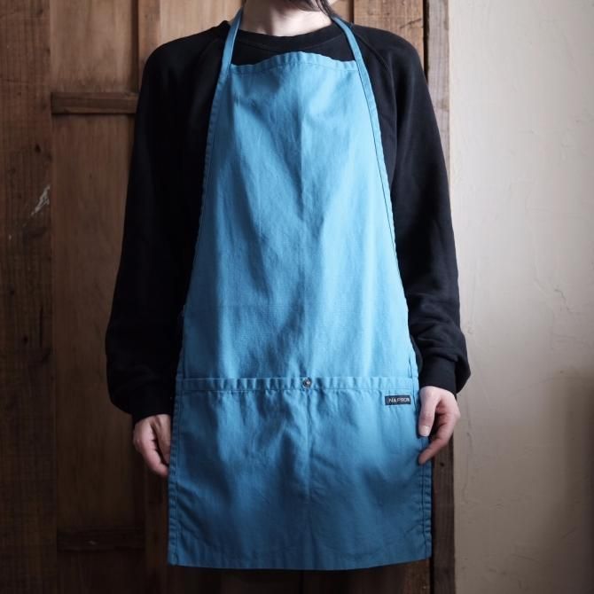 NAPRON / ナプロン　HALF APRON BLUE