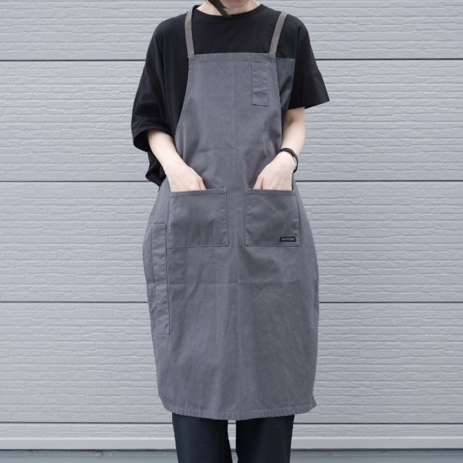 Napron/ナプロン 4POCKET CANVAS FULL APRON CHARCOAL