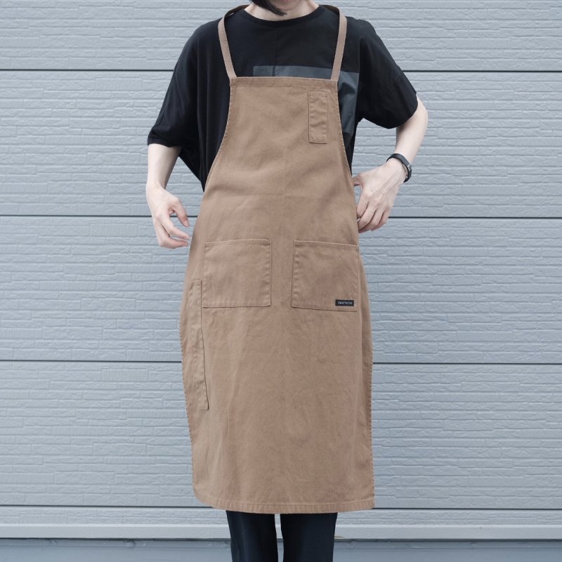 Napron/ナプロン 4POCKET CANVAS FULL APRON MOCHA