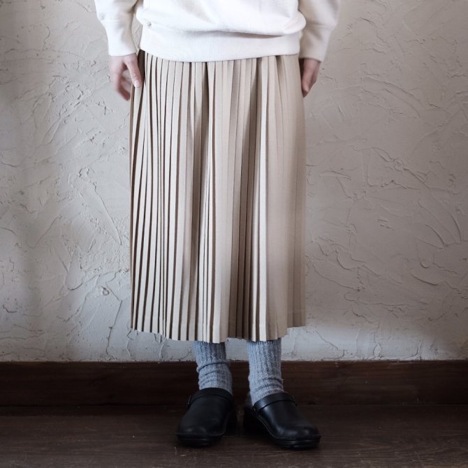 Charpentier de Vaisseau / Pleated Skirt Wool Narrow 　ウールナロープリーツスカートロング　 FRASCO