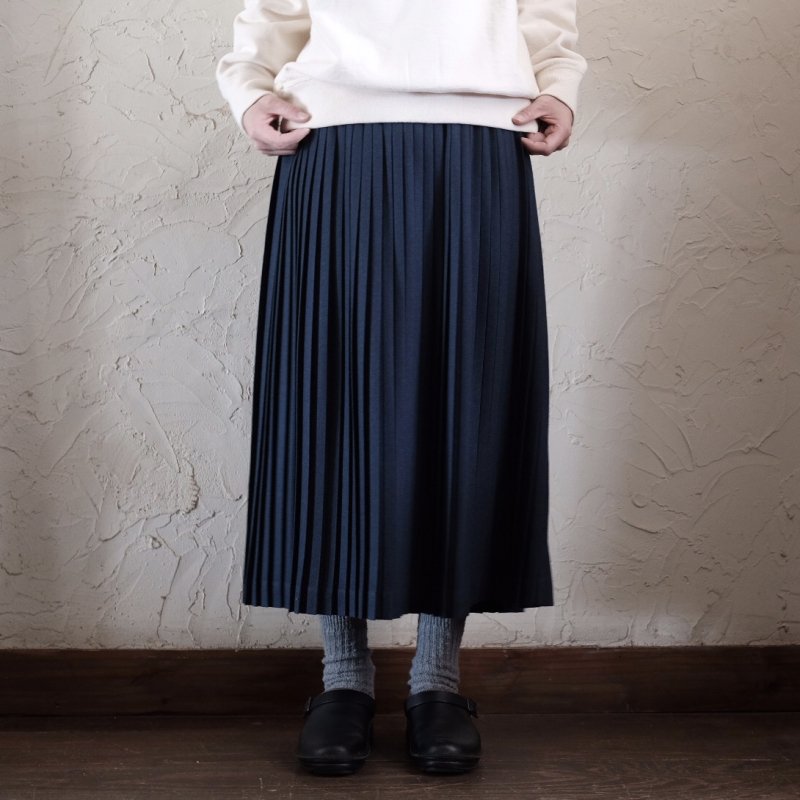 Charpentier de Vaisseau / Pleated Skirt Wool Narrow ウールナロープリーツスカートロング FRASCO