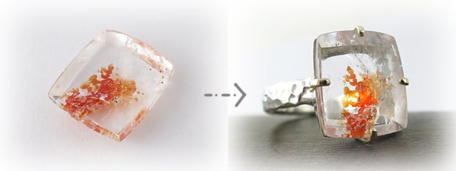 水晶を指輪にする