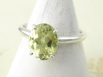 レモンクォーツリング シンプル ストーンスパイア