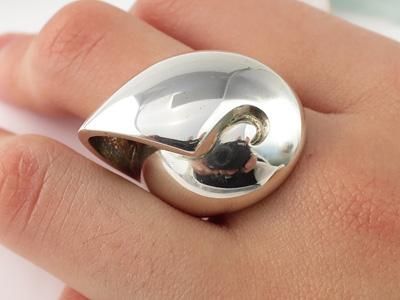 オウム貝リング　シルバー925 オウム貝リングシルバー925