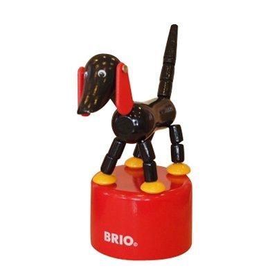 Brio 起き上がりドッグ 昔ながらの懐かしい脱力人形 ボタンを押すと犬がグニャっとなる木のおもちゃです Brio 起き上がりドッグ 昔ながらの懐かしい脱力人形 ボタンを押すと犬がグニャっとなる木のおもちゃです