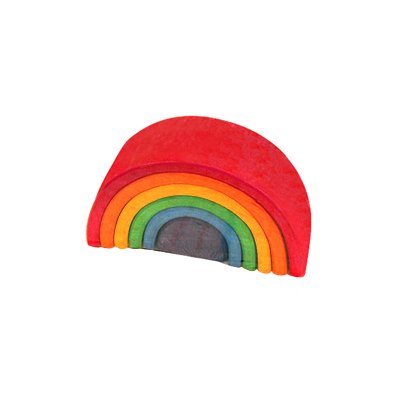 【グリムス】カラフルな虹の積み木アーチレインボー　ミニサイズ