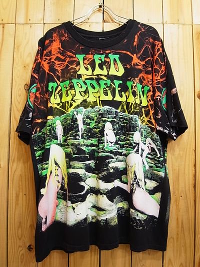90s Led Zeppelin PRINT T-shirts - S.O used clothing Online shop