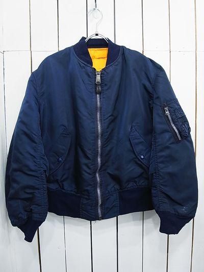 USA製 ALPHA INDUSTRIES MA Flight Jacket MIL JJネイビー