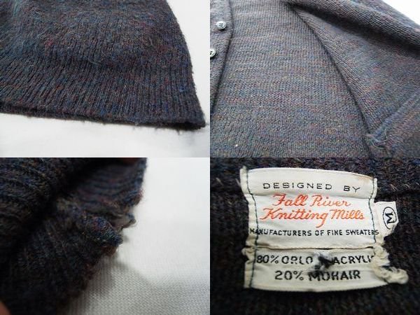 60s Fall River Knitting Mills Mohair Cardigan - S.O used clothing