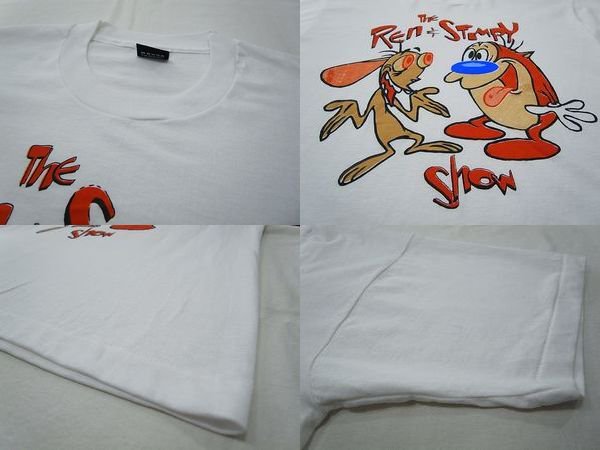 90s SCREEN STARS The Ren and Stimpy Show Print T-shirt MADE IN USA