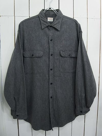 60s BIG MAC Black Chambray Shirt - S.O used clothing Online shop