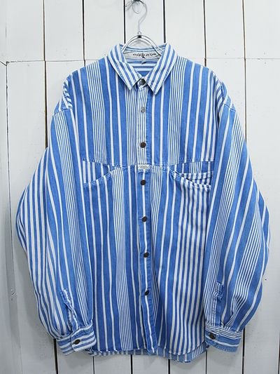 90s MARITHE FRANCOIS GIRBAUD Stripe Shirt - S.O used clothing 