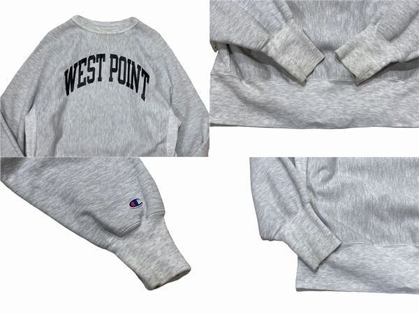 90s CHAMPION REVERSE WEAVE WEST POINT SWEAT SHIRT - S.O used clothing  Online shop
