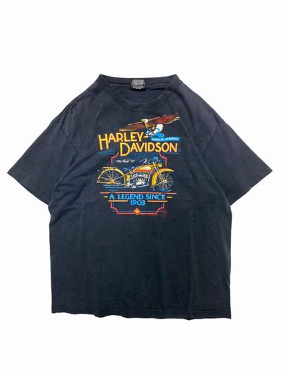 80s USA製 HARLEY-DAVIDSON プリントTシャツ, - S.O　used clothing Online shop