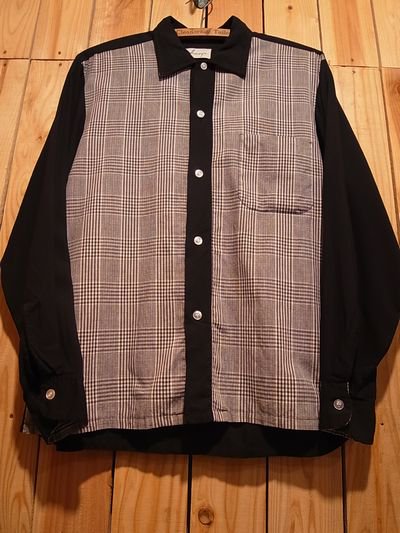 50s Harwyn Black Rayon shirts - S.O used clothing Online shop