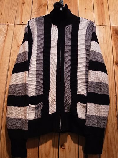 60s Orlon by CAMPUS FULL ZIP Knit Cardigan - S.O used clothing 