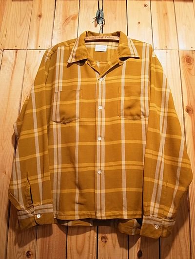 60s BRENT RAYON BOX Shirts - S.O used clothing Online shop