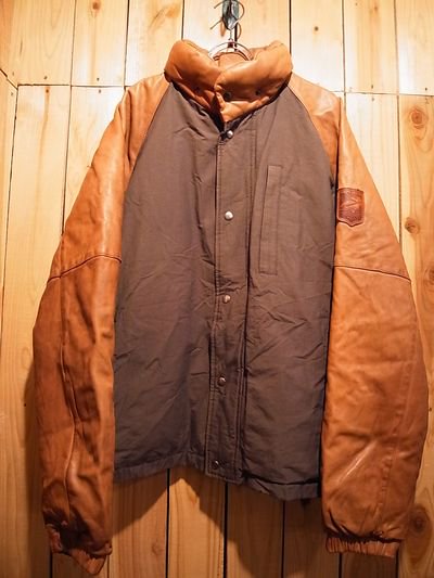 90s Polo Ralph Lauren Leather Down Jacket - S.O used clothing