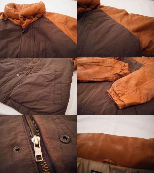 90s Polo Ralph Lauren Leather Down Jacket - S.O used clothing 