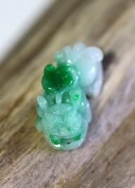 国宝級 糸魚川産最高級翡翠 精密彫刻貔貅 彫刻 ケンちゃんの