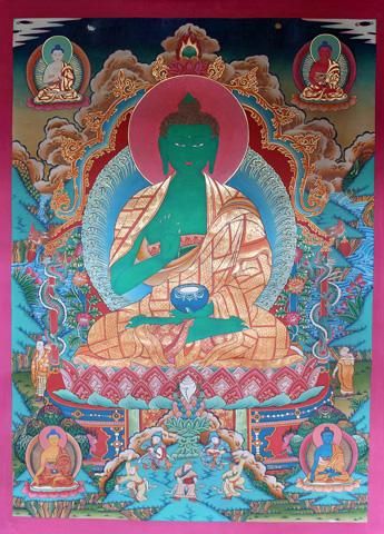 骨董　仏画　タンカ チベットタンカ 曼荼羅 仏画 | 骨董品買取・和楽器買取 五宝堂