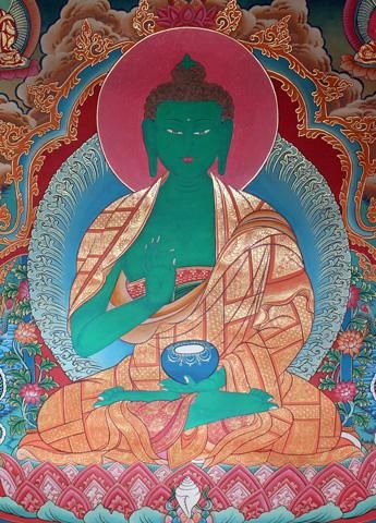 仏陀　タンカペイント タンカペイント 釈迦牟尼仏陀