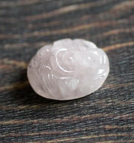 ガネーシャ（穴なし）／ローズクォーツ - 彩雲(さいうん)