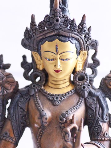 白多羅菩薩（ホワイトターラー）の仏像（真鍮・銅）｜彩雲