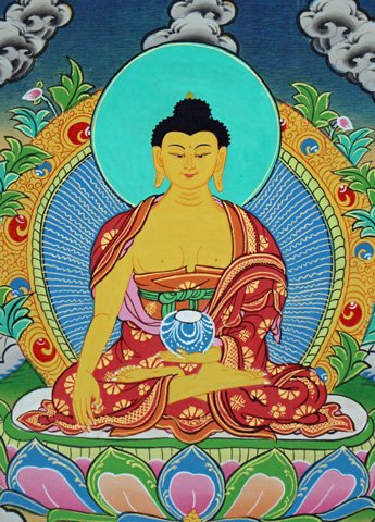 仏陀 タンカペイント-