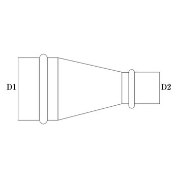 R管 350φ(D1) 325φ(D2) 亜鉛 イメージ2