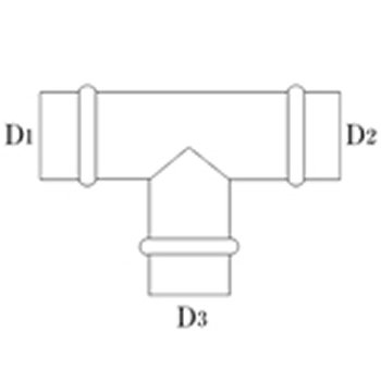 T管 125φ(D1・D2) 125φ(D3) 亜鉛 イメージ2