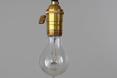 スイッチ付き》ソケットランプ/インダストリアル照明/ゴールド