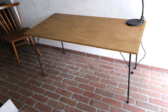 【未着用品】 テーブル　鉄脚　　　古家具　古道具 カウンターテーブル