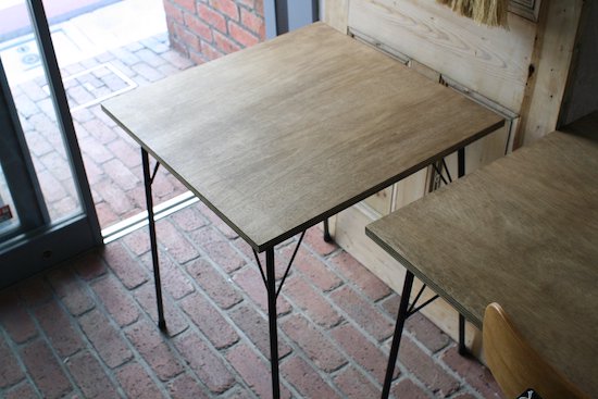 オリジナルテーブル｜木＋鉄脚｜w60×d60×h71cm - 西荻窪