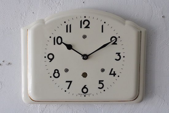 7,380円ドイツヴィンテージ 陶器の時計 ユンハンス　レトロ雑貨 アンティーク 掛け時計
