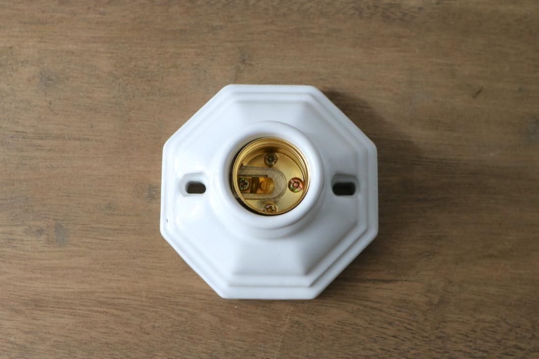 8角形のレトロなウォールランプ/陶器/口金E-26/壁・天井/屋内用