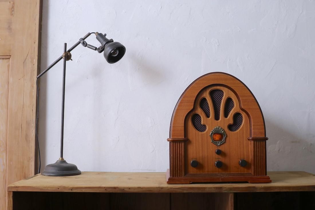 レトロラジオ/カセドラル型/スピーカーBluetooth/日本製/W29.5cm