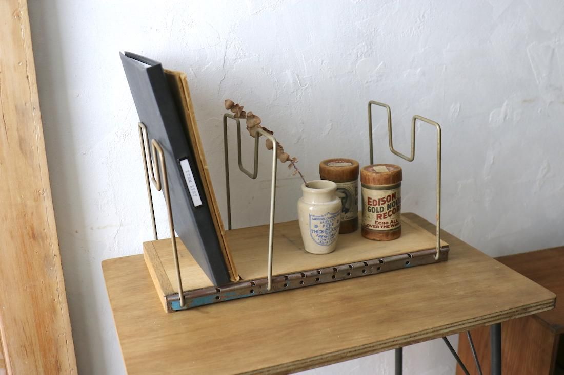 昭和レトロ本立て/昔のブックエンド/w46×d22.5×h23cm- カフェスタイル