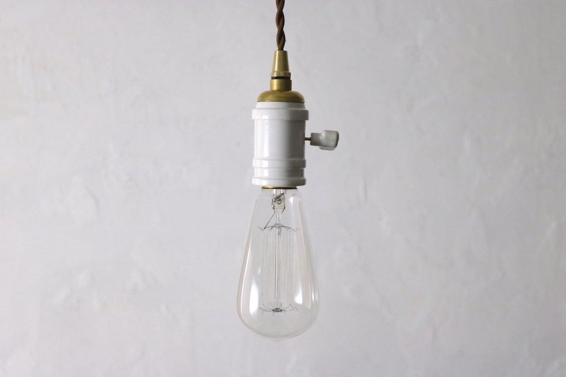 フランスアンティーク ポーセリンソケットライト フランス式ポーセリンソケットランプ《スイッチ付》 / E-26 ＊電球別売