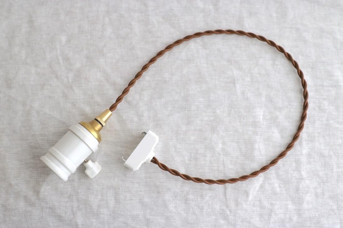 フランスアンティーク ポーセリンソケットライト フランス式ポーセリンソケットランプ《スイッチ付》 / E-26 ＊電球別売